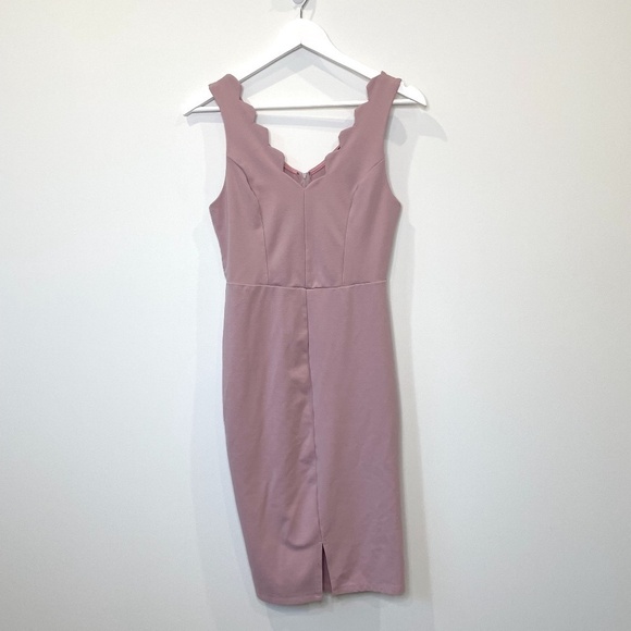 Max & Ash Scalloped Fit & Flare Midi Sleeveless Dress - Picture 3 of 8